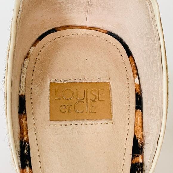 Louise et Cie Leopard Print Wood Heel Ankle Strap Sandal - Picture 8 of 11